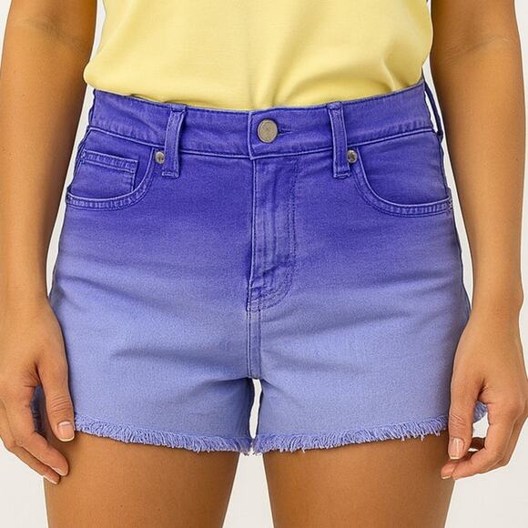 00s Vintage MOSSIMO SUPPLY CO Purple Ombre Cut Off Shorts - Picture 1 of 9